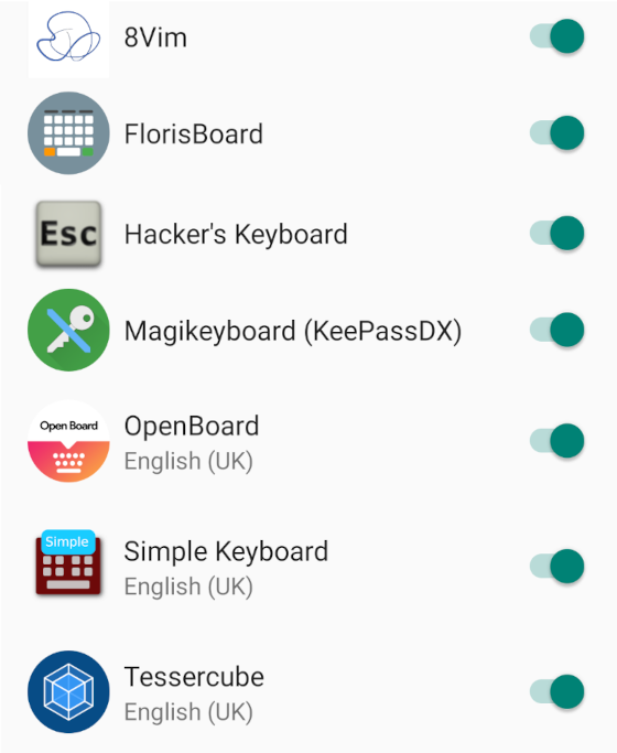 Tested open source keyboards available on F-Droid